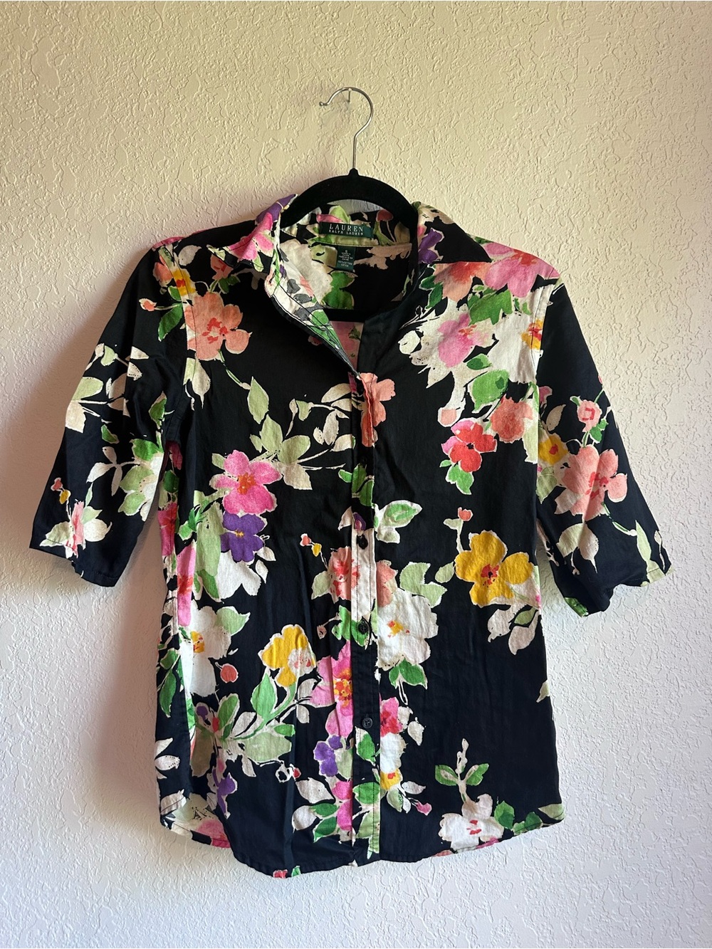 Ralph Lauren Multicolor Floral Button-Up Top